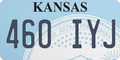 KS license plate 460IYJ