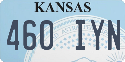 KS license plate 460IYN