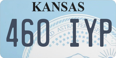 KS license plate 460IYP