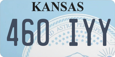 KS license plate 460IYY