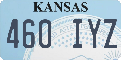 KS license plate 460IYZ