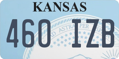 KS license plate 460IZB