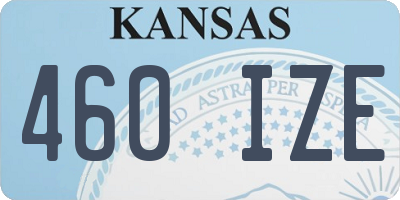KS license plate 460IZE
