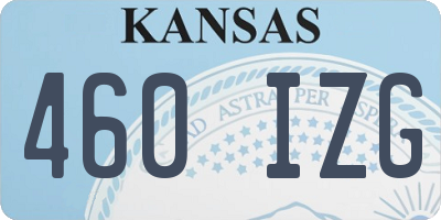 KS license plate 460IZG