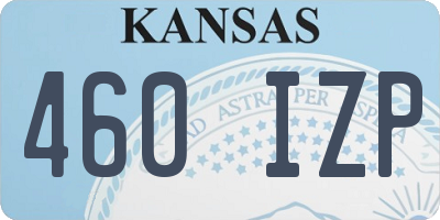KS license plate 460IZP