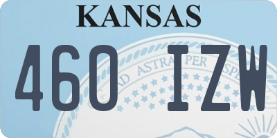 KS license plate 460IZW