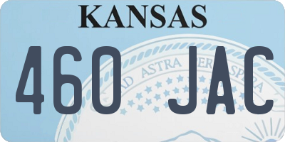 KS license plate 460JAC