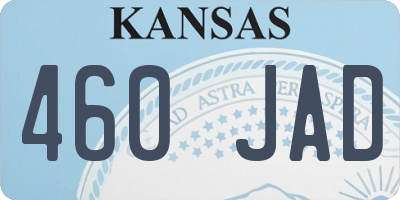 KS license plate 460JAD