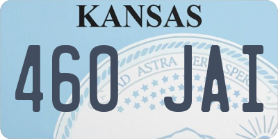 KS license plate 460JAI