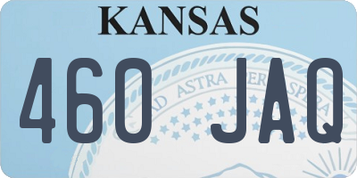 KS license plate 460JAQ