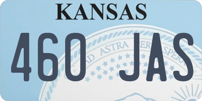 KS license plate 460JAS