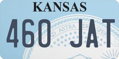 KS license plate 460JAT