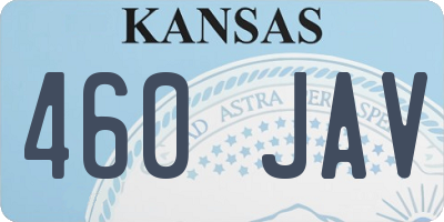 KS license plate 460JAV