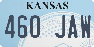 KS license plate 460JAW