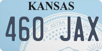 KS license plate 460JAX
