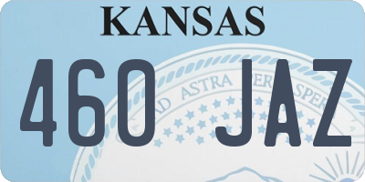 KS license plate 460JAZ