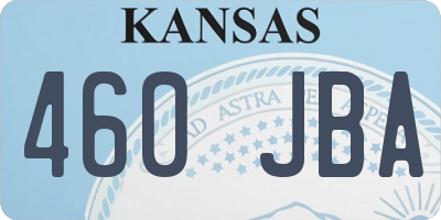 KS license plate 460JBA