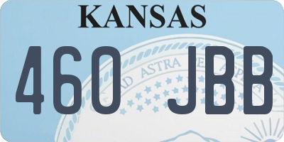 KS license plate 460JBB