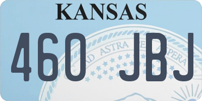 KS license plate 460JBJ