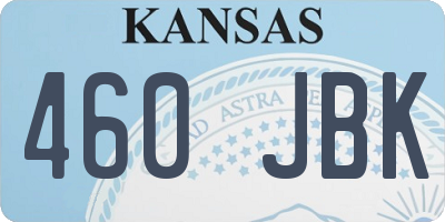 KS license plate 460JBK
