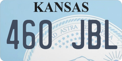 KS license plate 460JBL