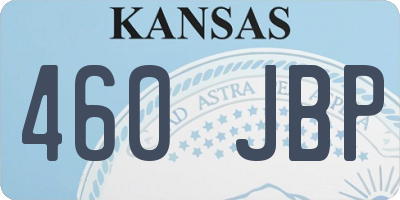 KS license plate 460JBP