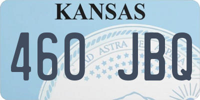 KS license plate 460JBQ