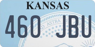 KS license plate 460JBU