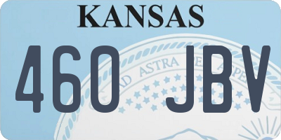 KS license plate 460JBV