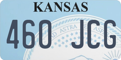 KS license plate 460JCG