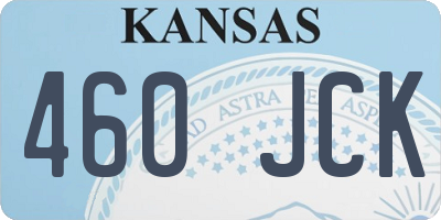 KS license plate 460JCK