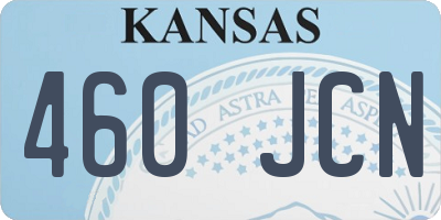 KS license plate 460JCN