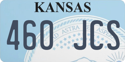 KS license plate 460JCS