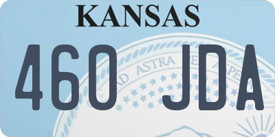 KS license plate 460JDA