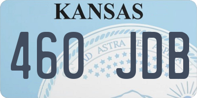 KS license plate 460JDB