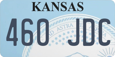 KS license plate 460JDC