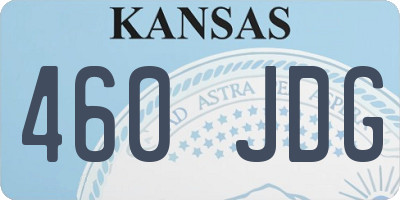 KS license plate 460JDG