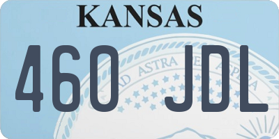 KS license plate 460JDL