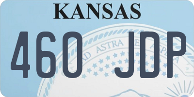 KS license plate 460JDP