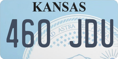 KS license plate 460JDU