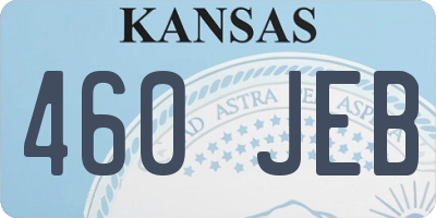 KS license plate 460JEB