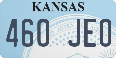 KS license plate 460JEO