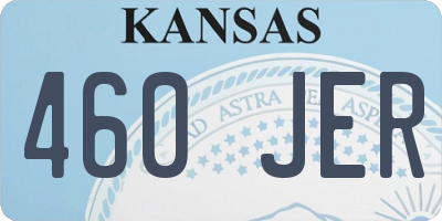 KS license plate 460JER