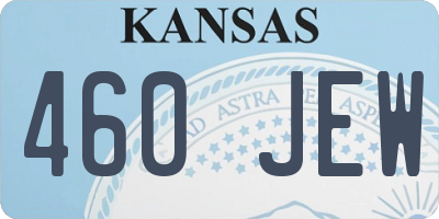 KS license plate 460JEW