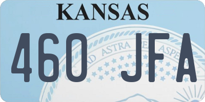 KS license plate 460JFA