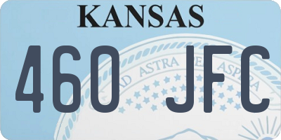 KS license plate 460JFC