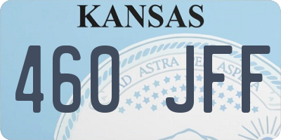 KS license plate 460JFF