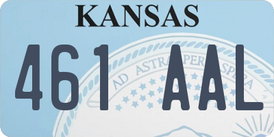 KS license plate 461AAL