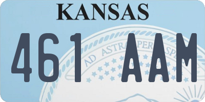 KS license plate 461AAM