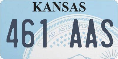 KS license plate 461AAS